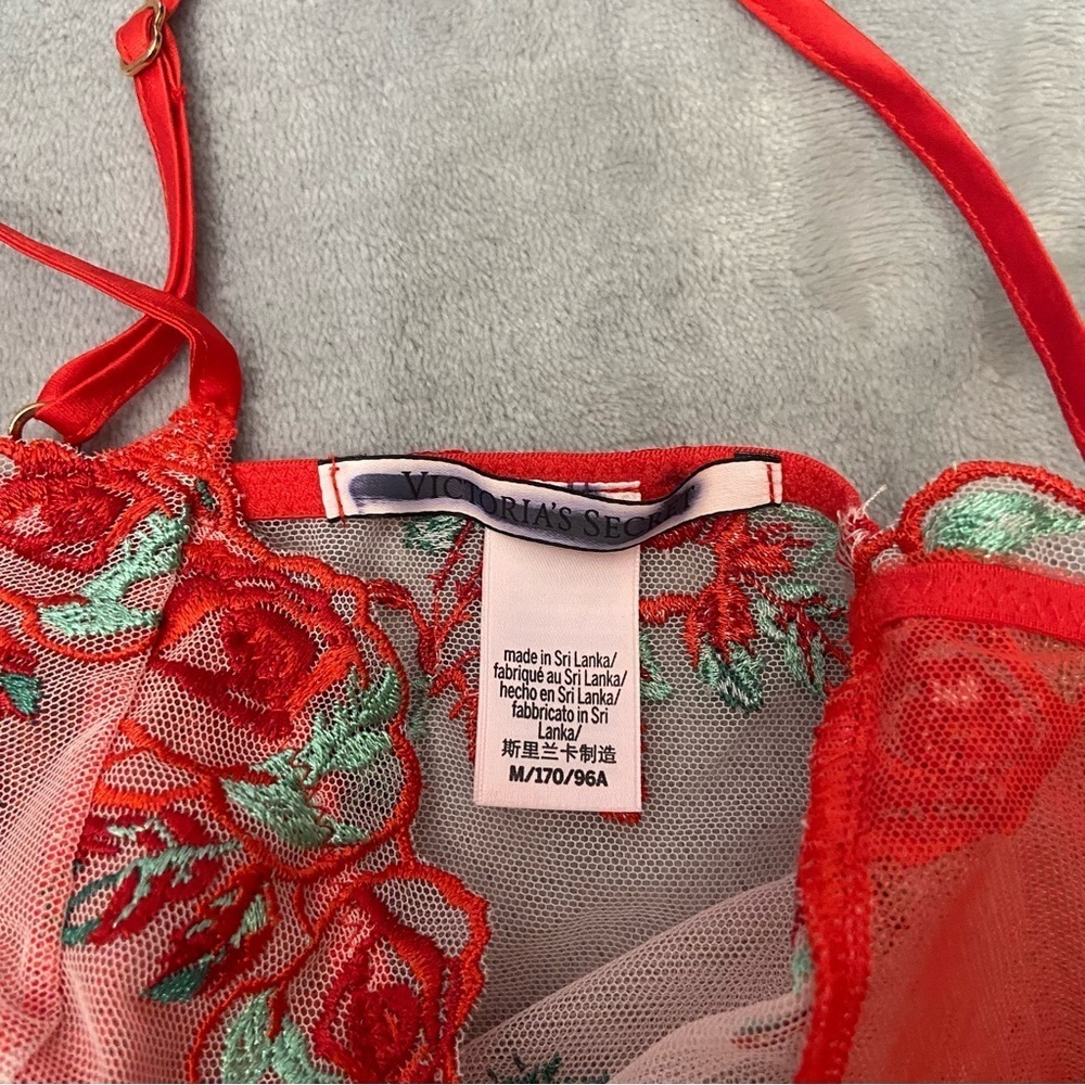 New! Victorias Secret sheer embroidered floral slip lingerie 4524 - Picture 6 of 10